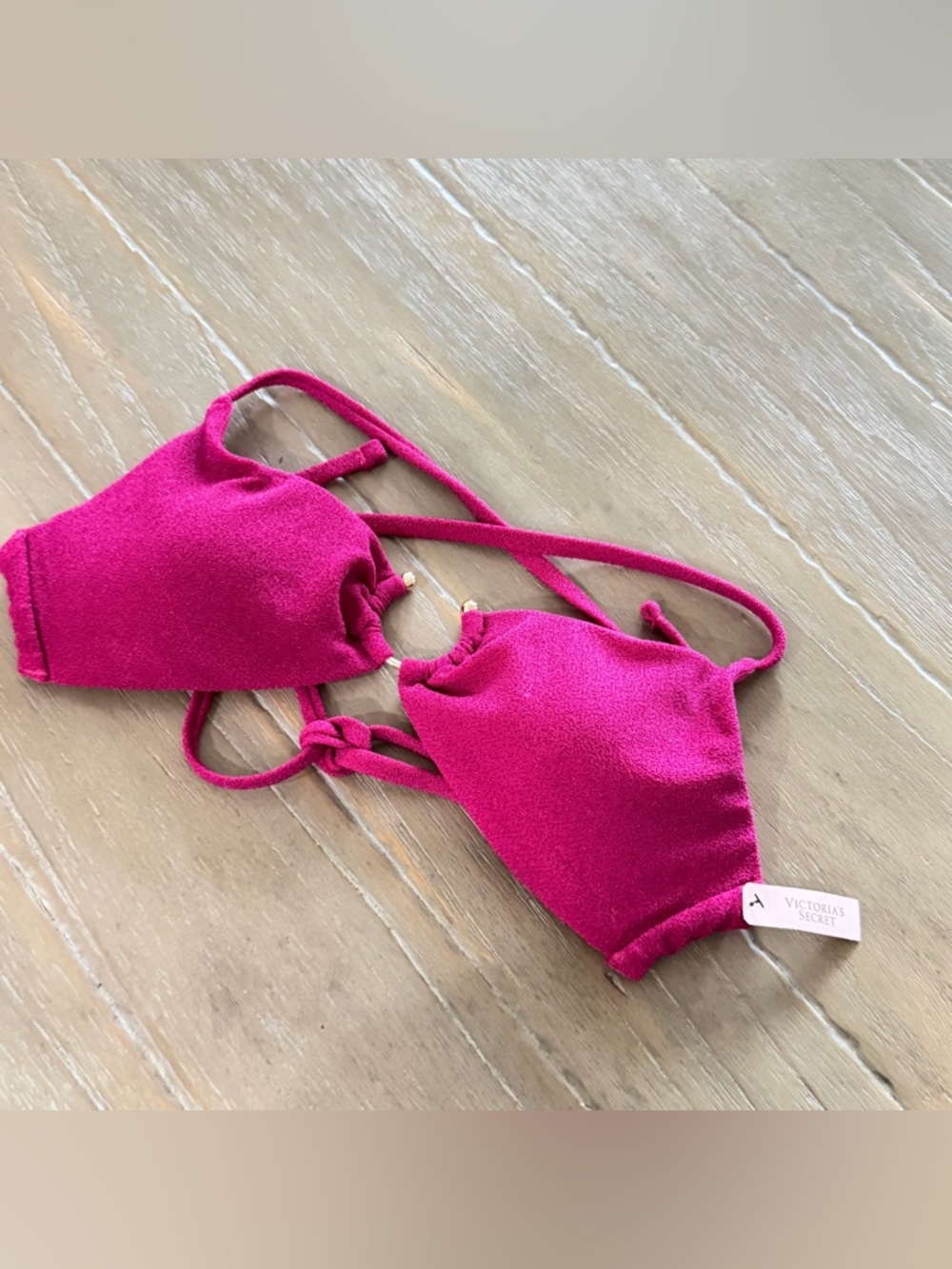 Victoria's Secret Fuchsia Pink Swim Triangle Top